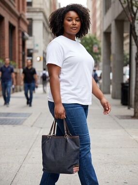 Vintage Burberry London Blue Label Tote Denim Canvas Leather Trim w/COA